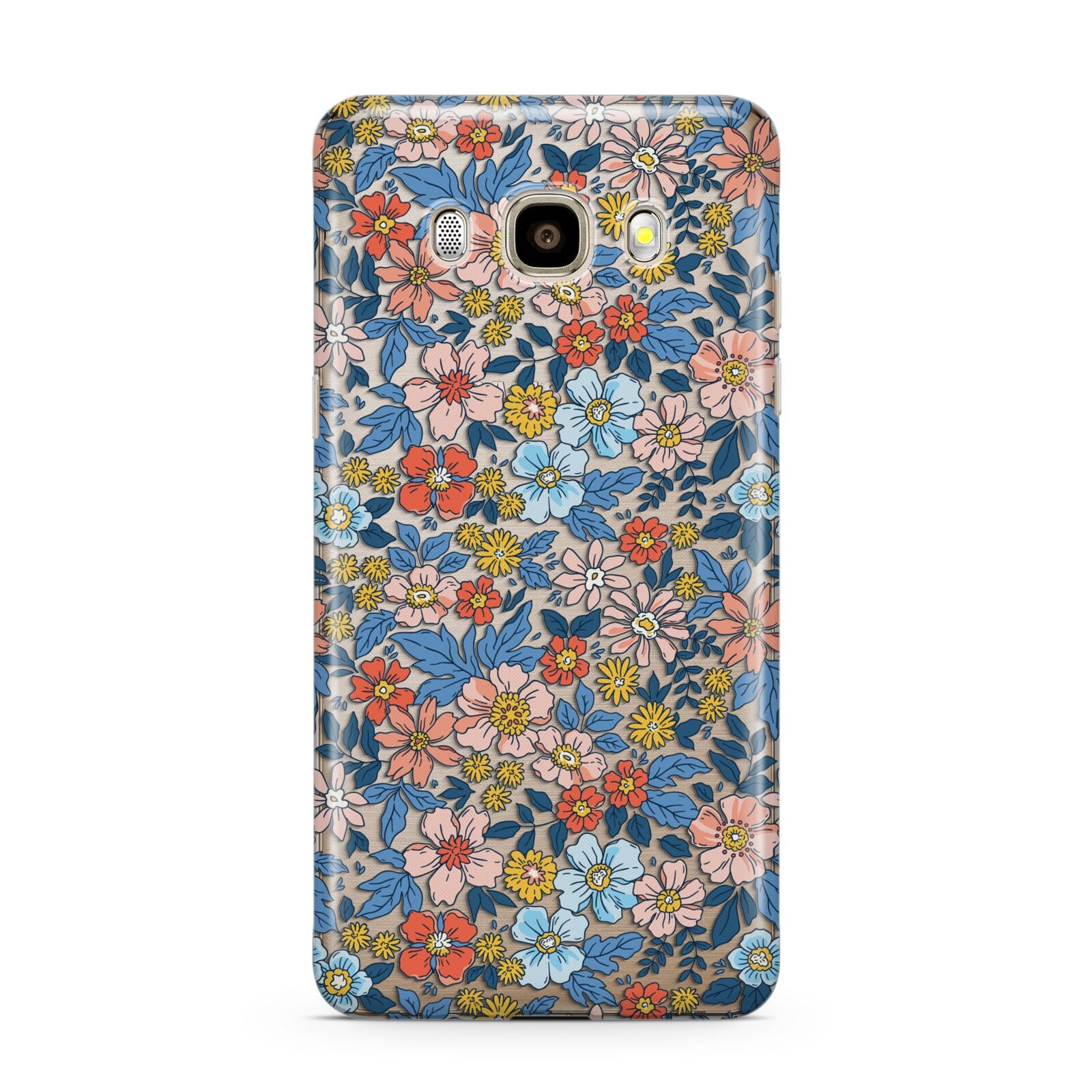 Vintage Flower Samsung Galaxy J7 2016 Case on gold phone