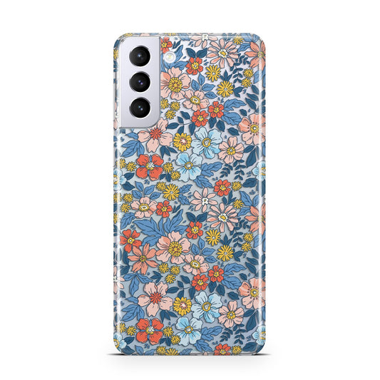 Vintage Flower Samsung S21 Plus Phone Case