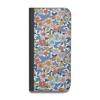 Vintage Flower Vegan Leather Flip Samsung Case