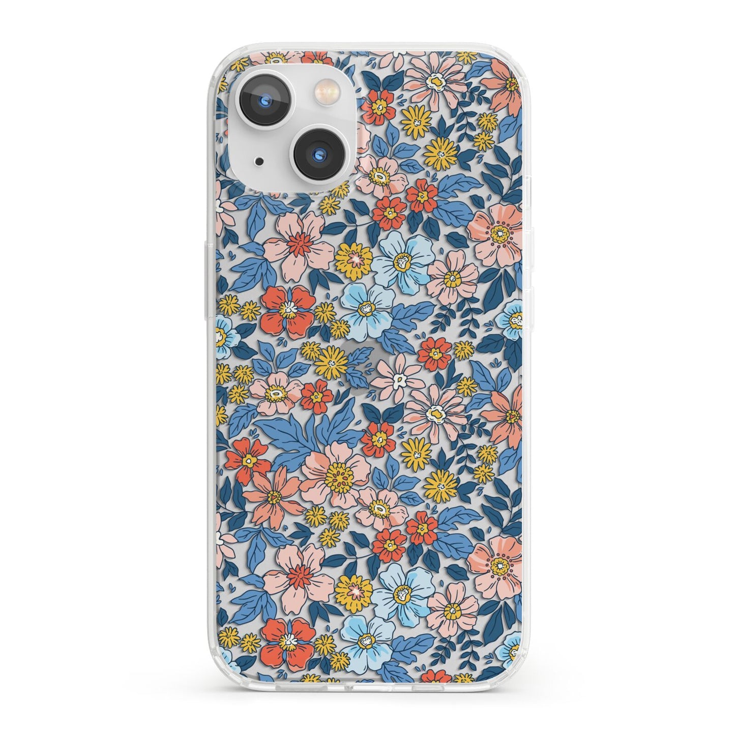 Vintage Flower iPhone 13 Clear Bumper Case