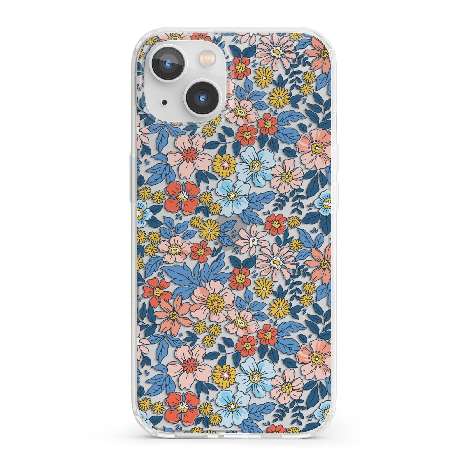 Vintage Flower iPhone 13 Clear Bumper Case