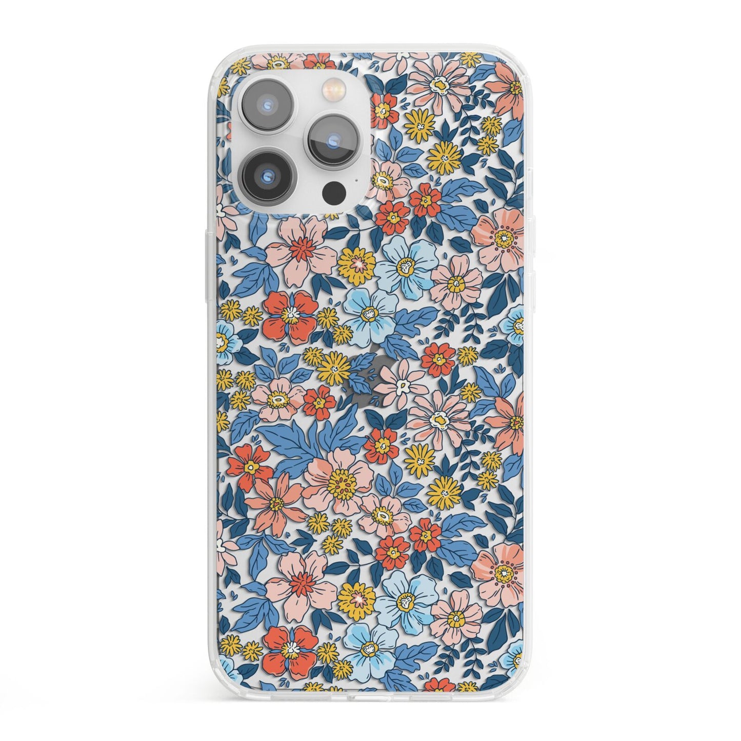 Vintage Flower iPhone 13 Pro Max Clear Bumper Case