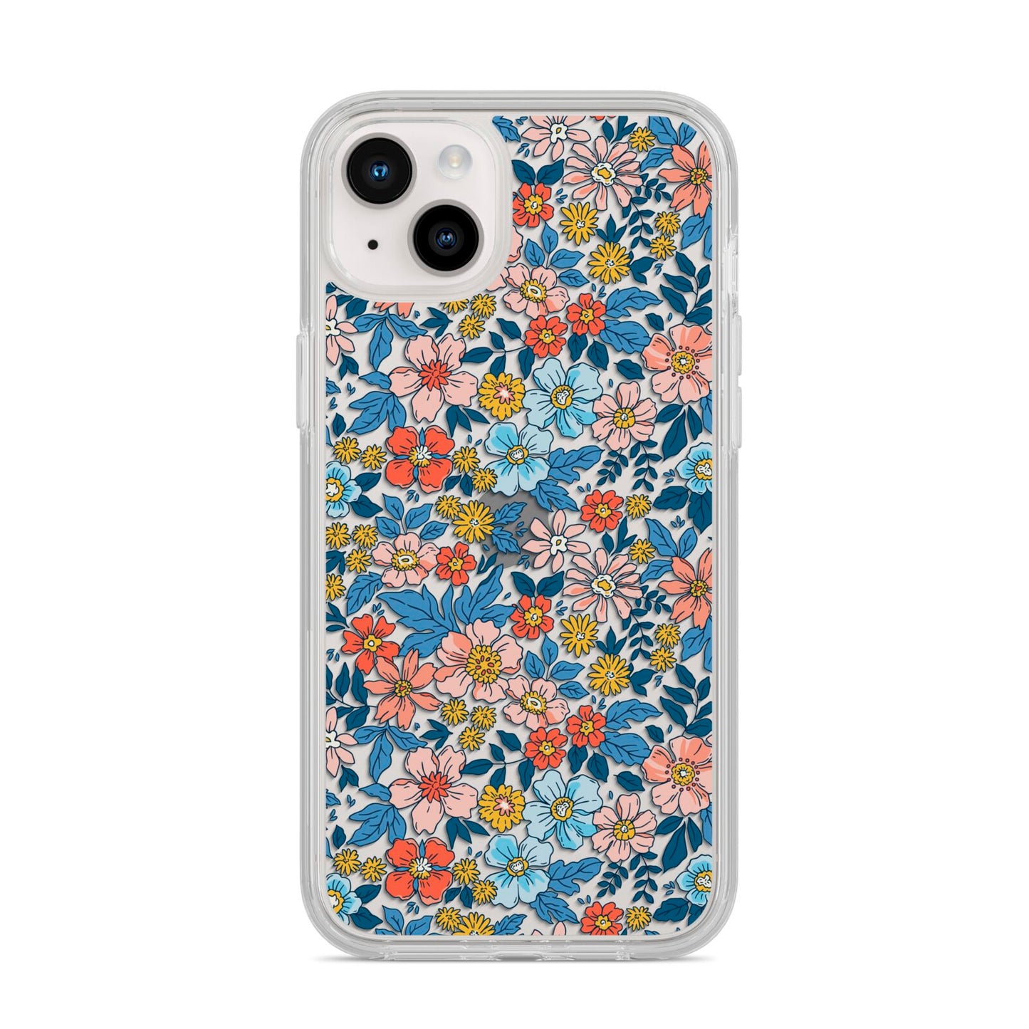Vintage Flower iPhone 14 Plus Clear Tough Case Starlight
