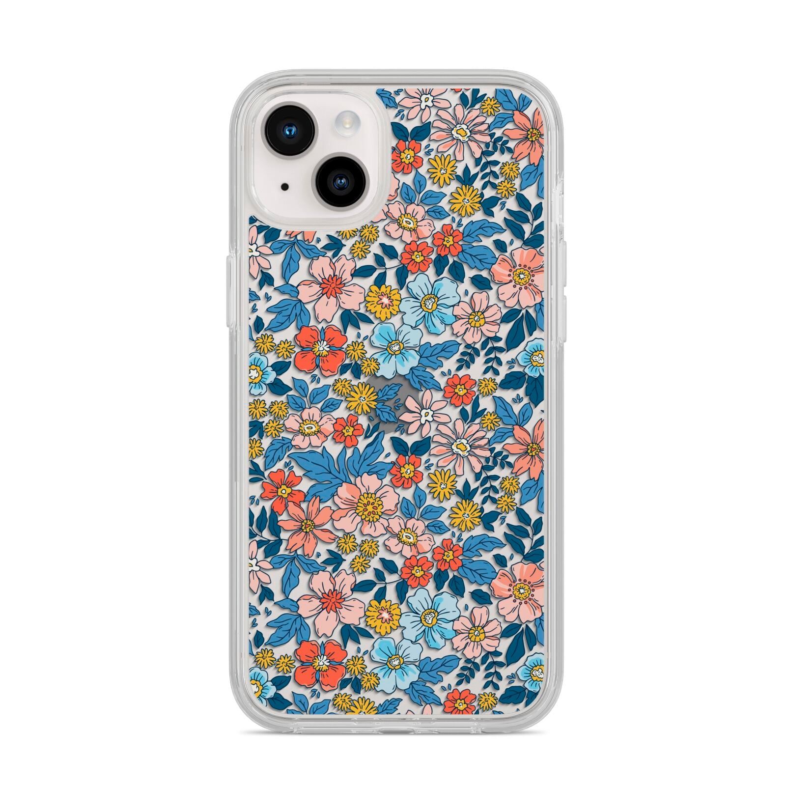 Vintage Flower iPhone 14 Plus Clear Tough Case Starlight
