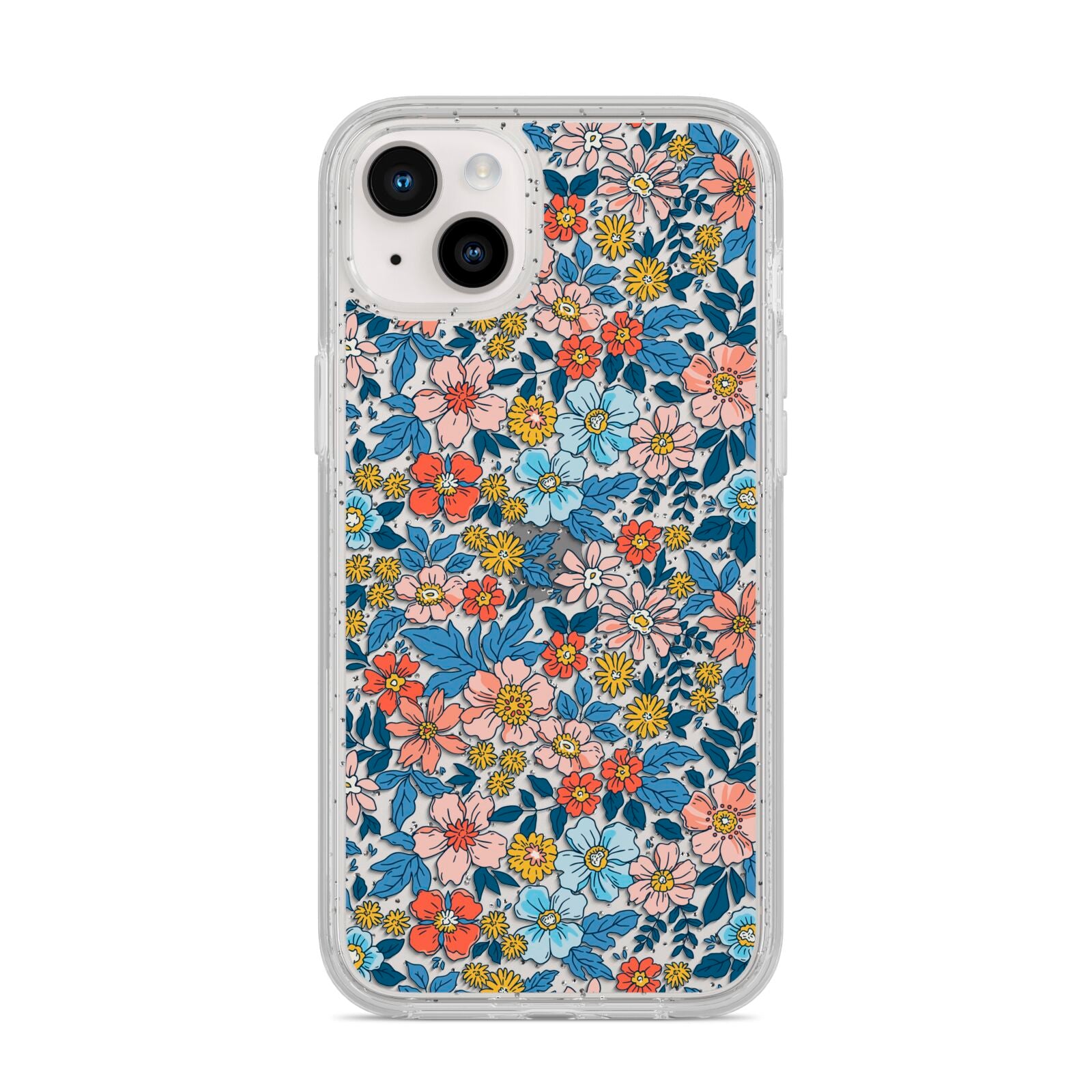 Vintage Flower iPhone 14 Plus Glitter Tough Case Starlight