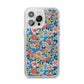 Vintage Flower iPhone 14 Pro Max Clear Tough Case Silver