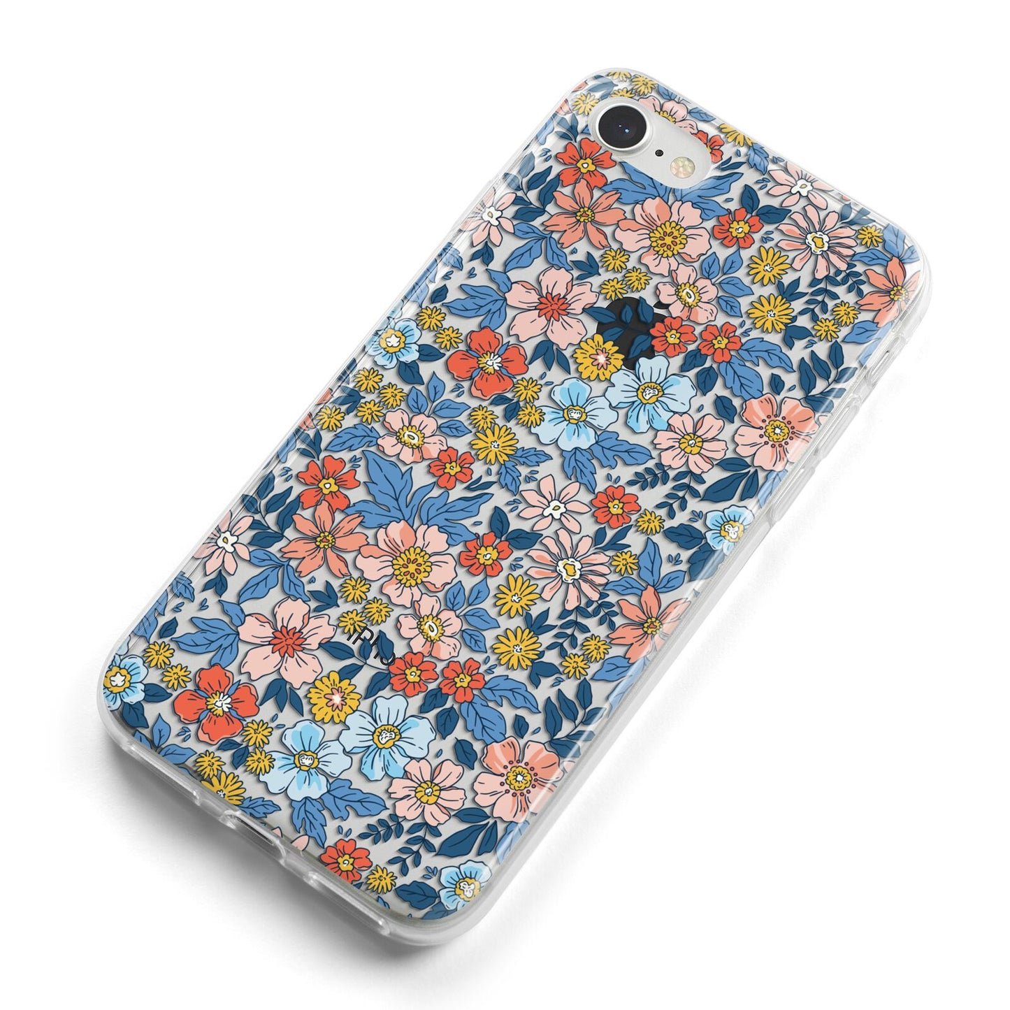 Vintage Flower iPhone 8 Bumper Case on Silver iPhone Alternative Image