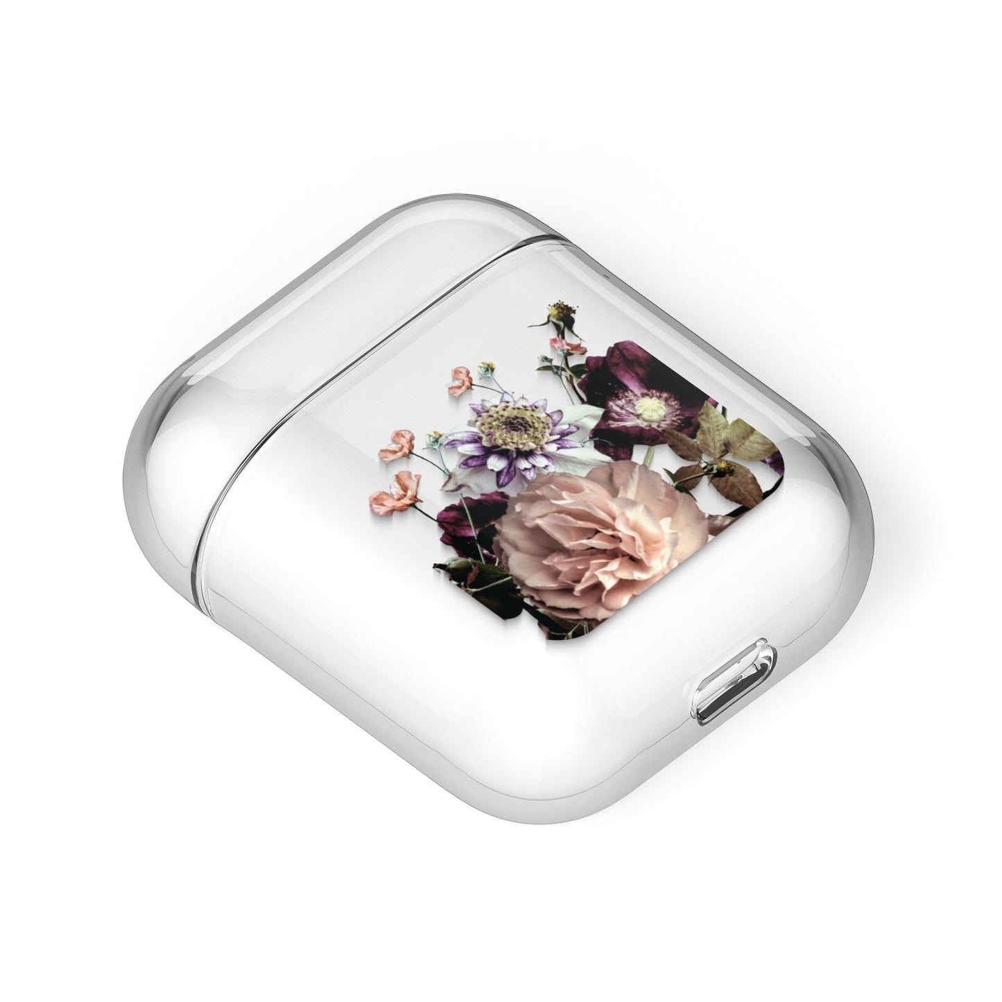 Vintage Flowers AirPods Case Laid Flat