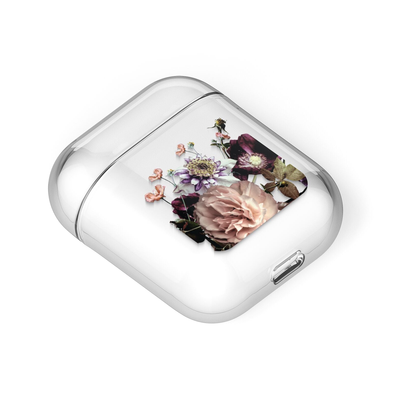 Vintage Flowers AirPods Case Laid Flat