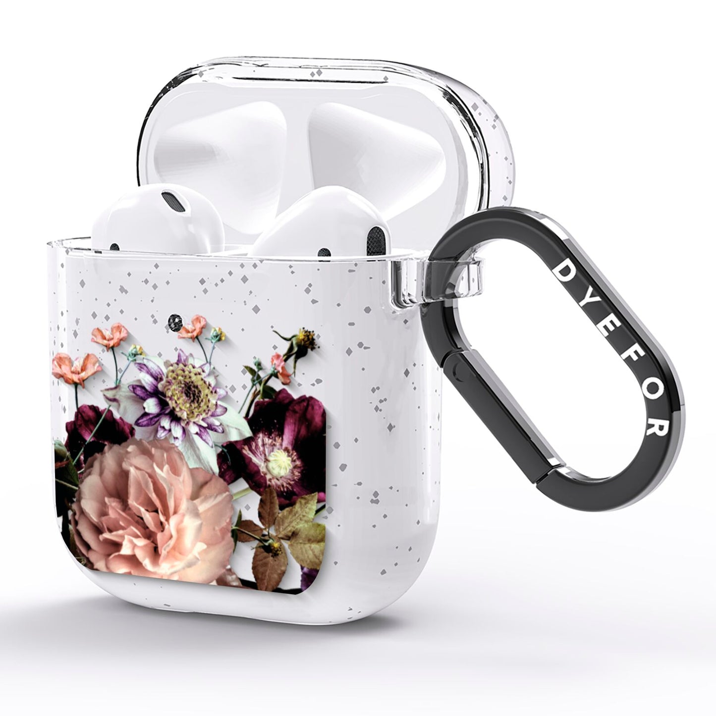 Vintage Flowers AirPods Glitter Case Side Image