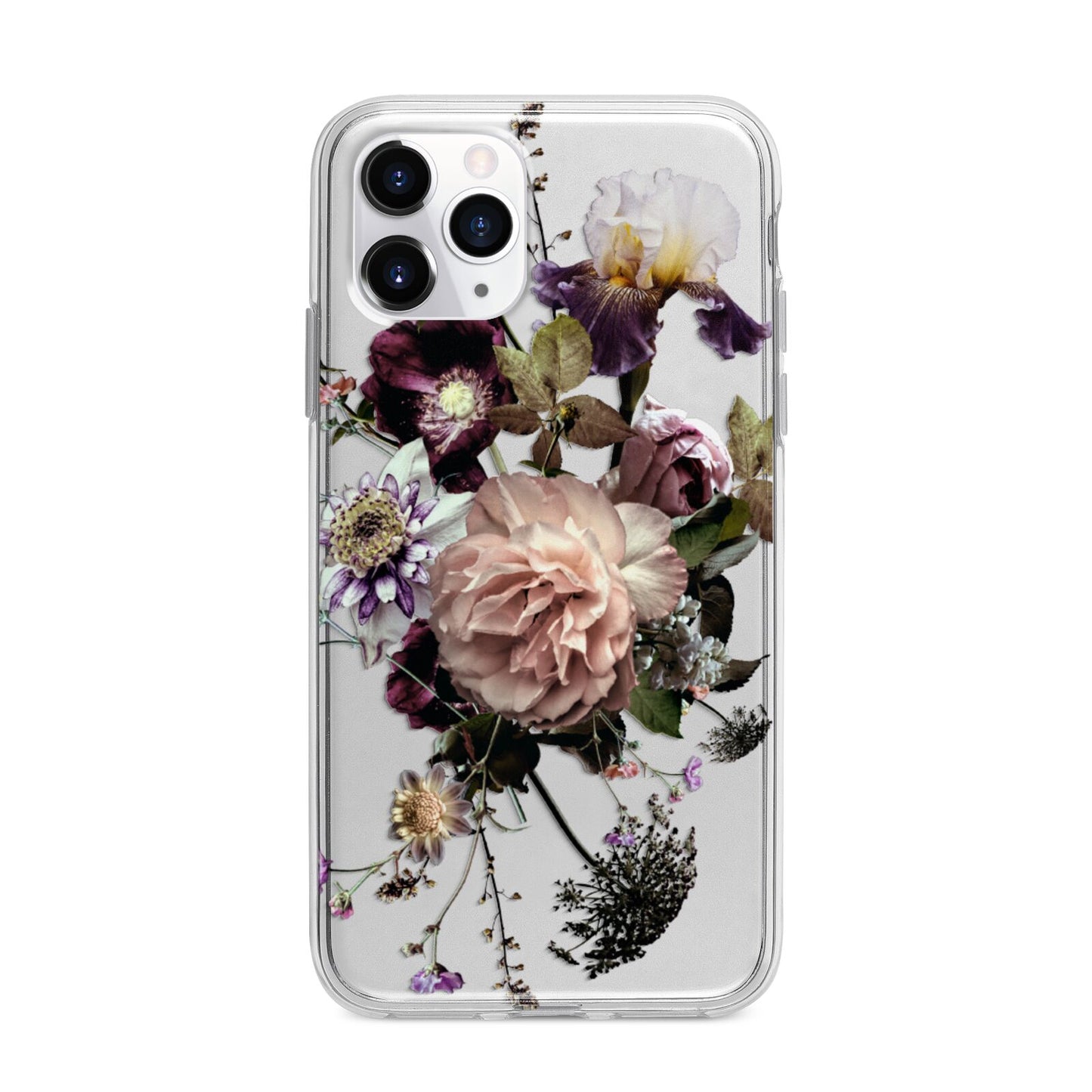 Vintage Flowers Apple iPhone 11 Pro Max in Silver with Bumper Case