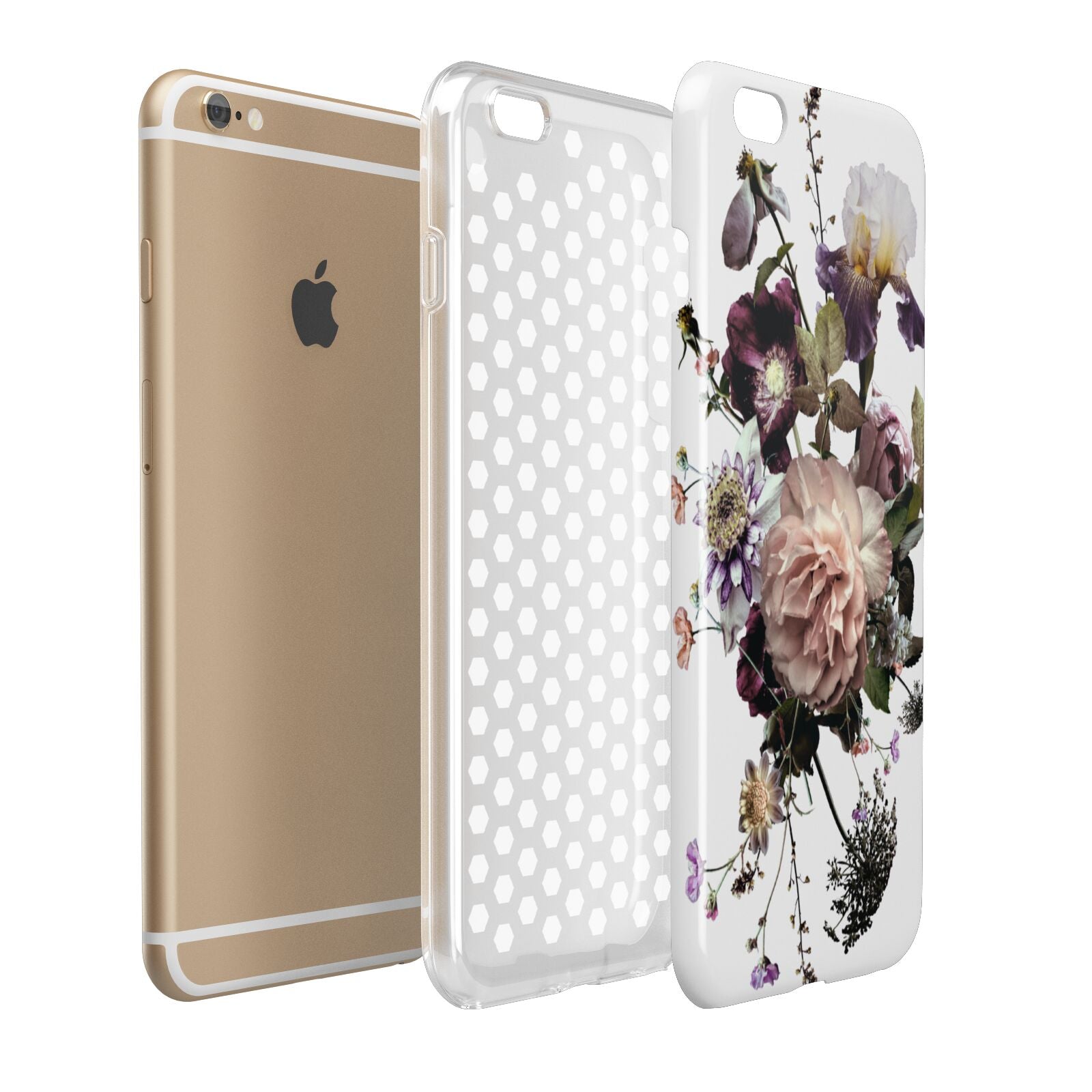 Vintage Flowers Apple iPhone 6 Plus 3D Tough Case Expand Detail Image
