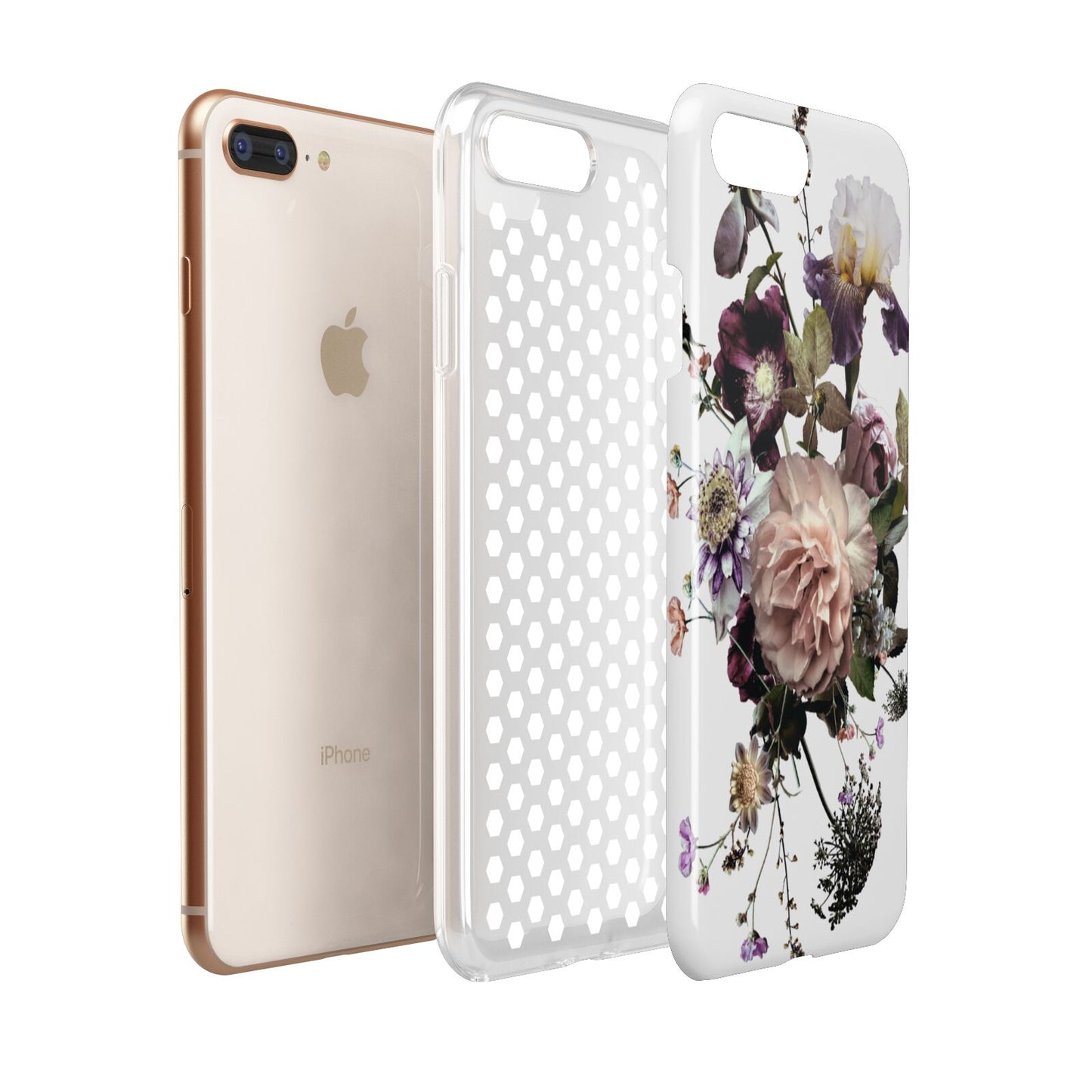 Vintage Flowers Apple iPhone 7 8 Plus 3D Tough Case Expanded View