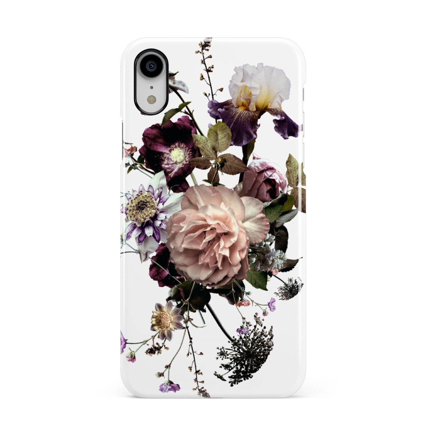 Vintage Flowers Apple iPhone XR White 3D Snap Case