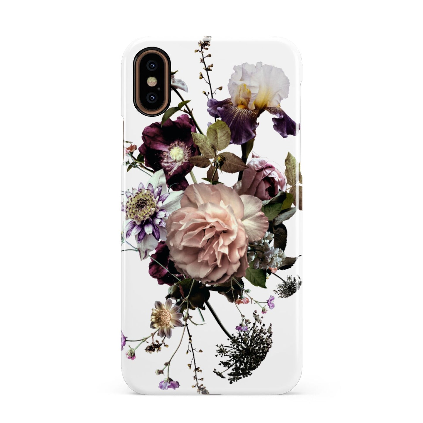 Vintage Flowers Apple iPhone XS 3D Snap Case