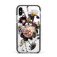 Vintage Flowers Apple iPhone Xs Impact Case Black Edge on Silver Phone