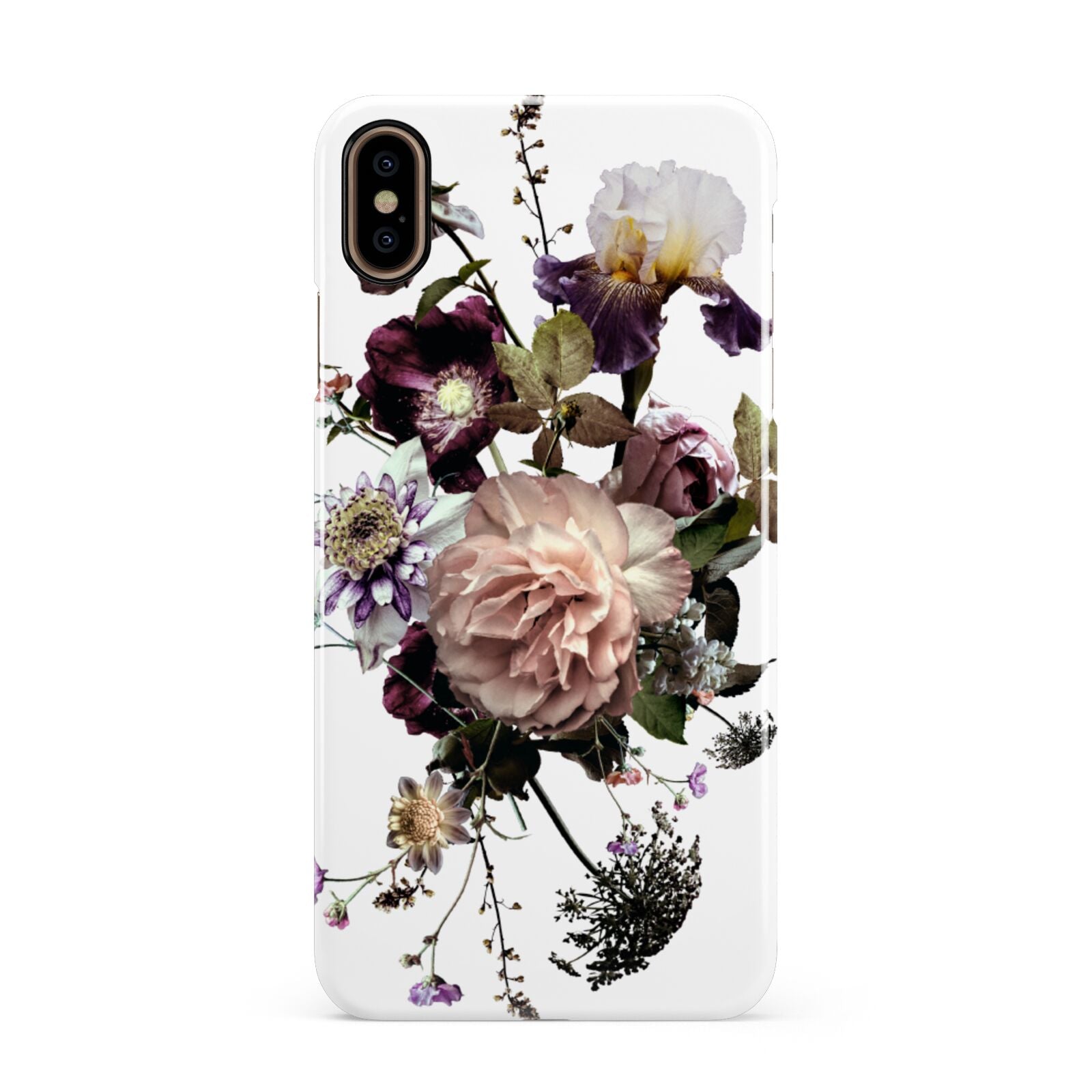 Vintage Flowers Apple iPhone Xs Max 3D Snap Case