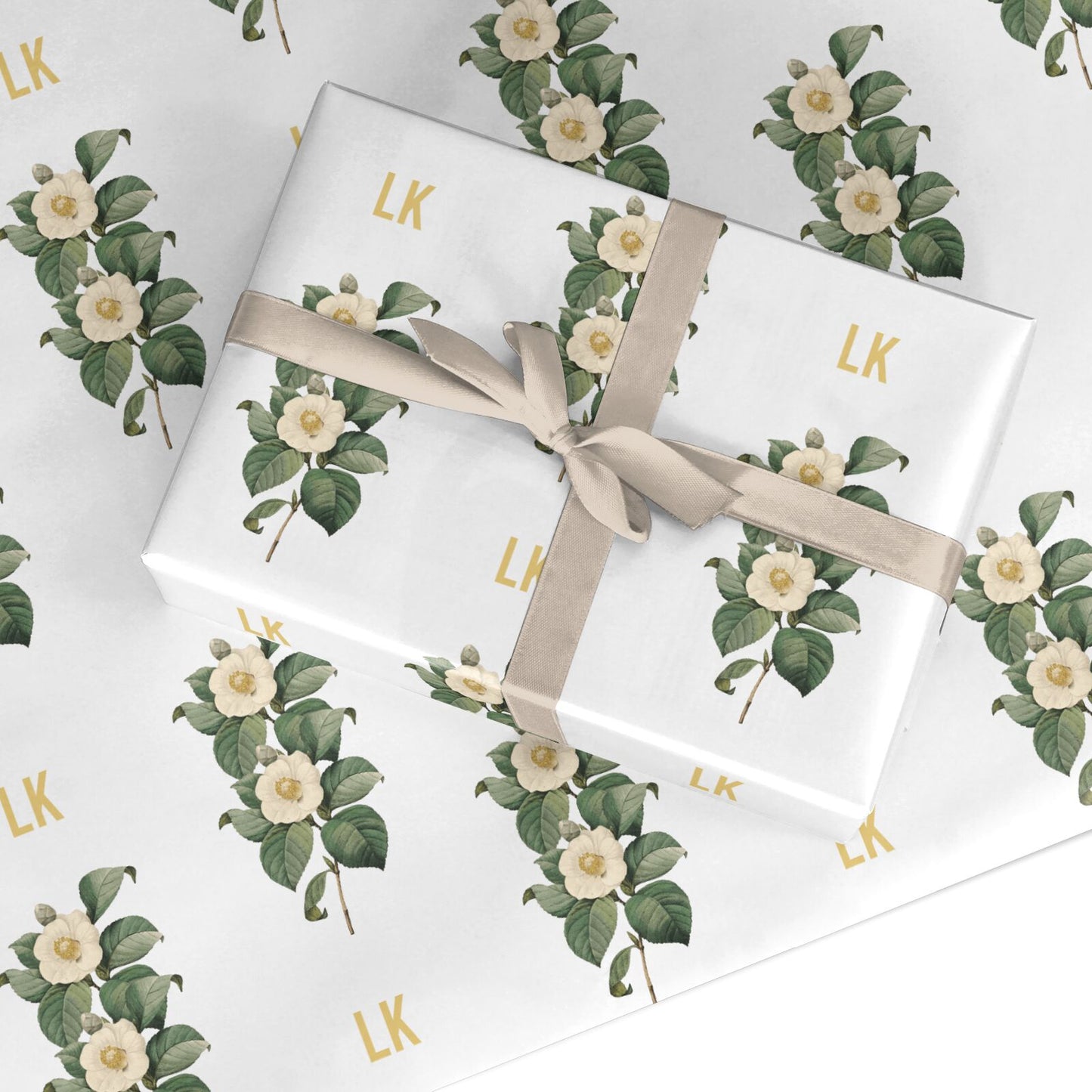 Vintage Flowers Personalised Custom Wrapping Paper
