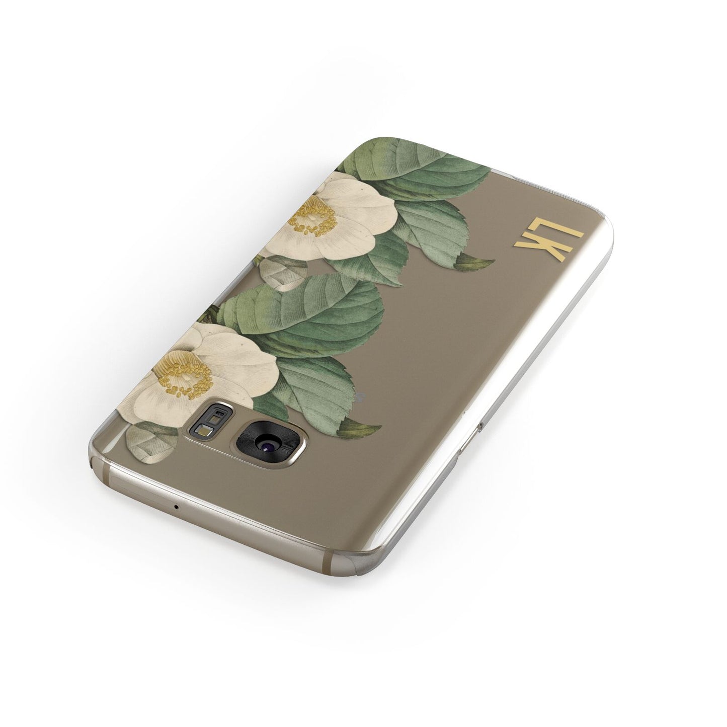 Vintage Flowers Personalised Samsung Galaxy Case Front Close Up