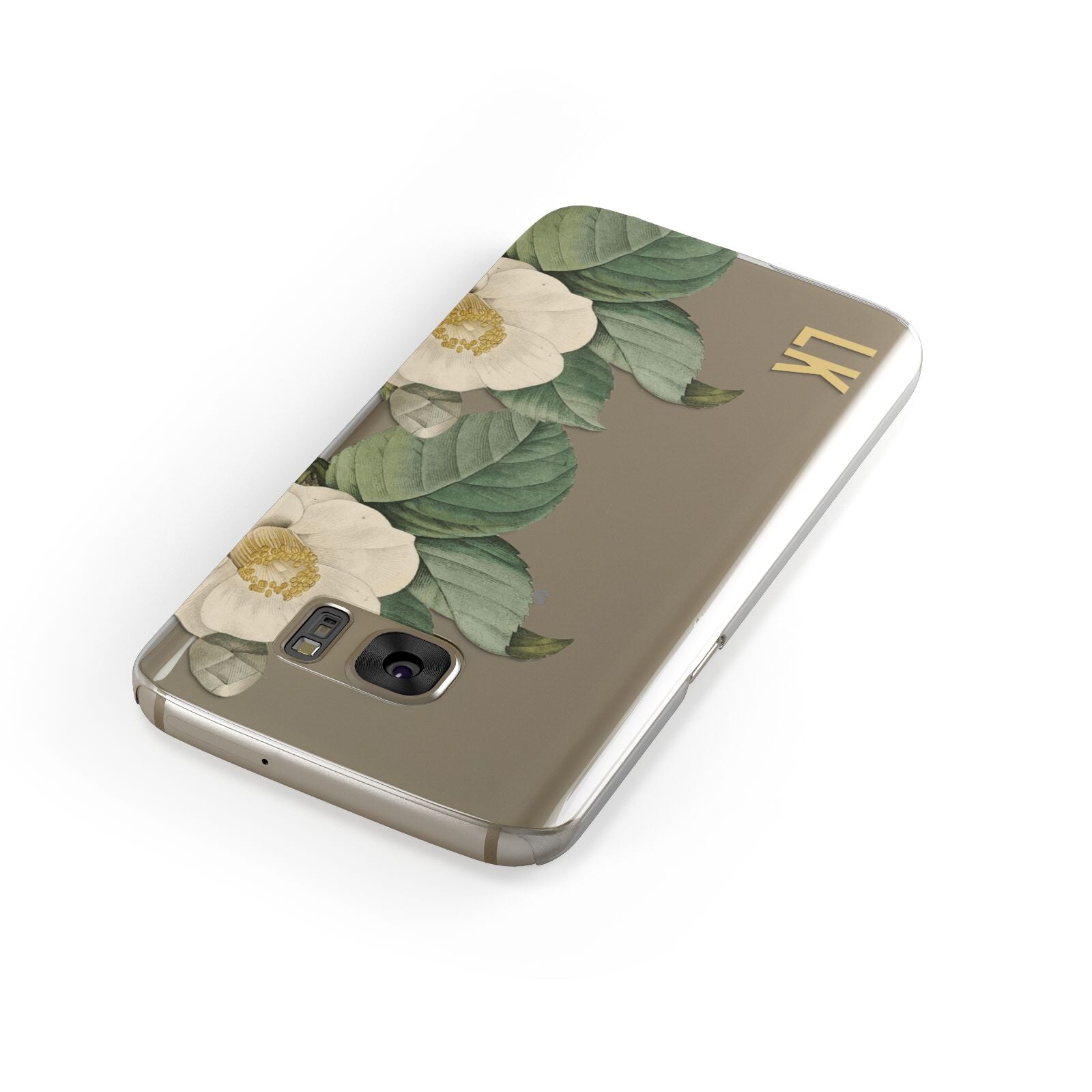 Vintage Flowers Personalised Samsung Galaxy Case Front Close Up