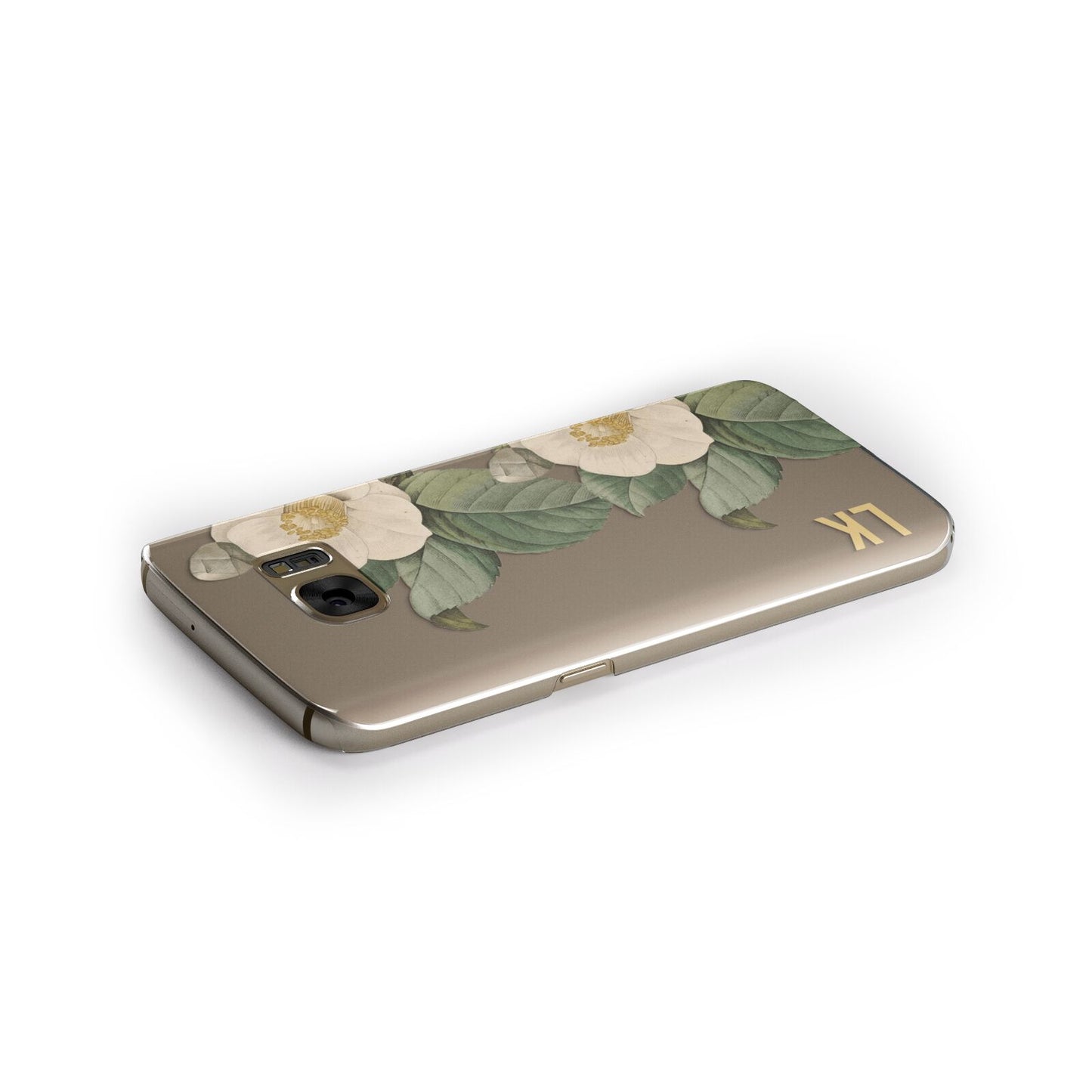 Vintage Flowers Personalised Samsung Galaxy Case Side Close Up