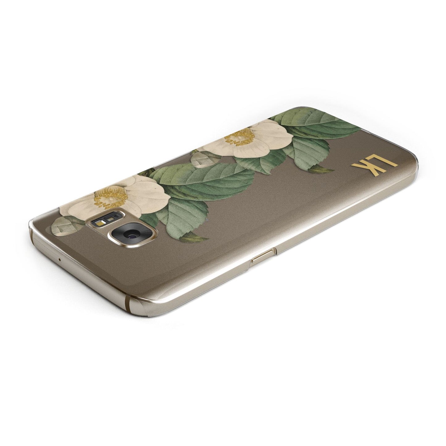Vintage Flowers Personalised Samsung Galaxy Case Top Cutout