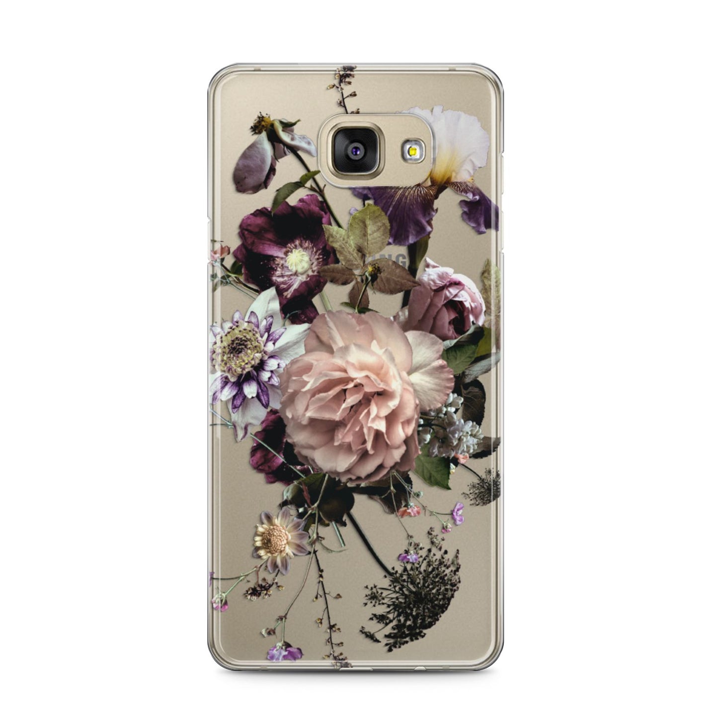 Vintage Flowers Samsung Galaxy A5 2016 Case on gold phone