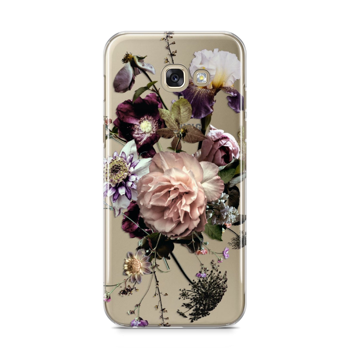 Vintage Flowers Samsung Galaxy A5 2017 Case on gold phone