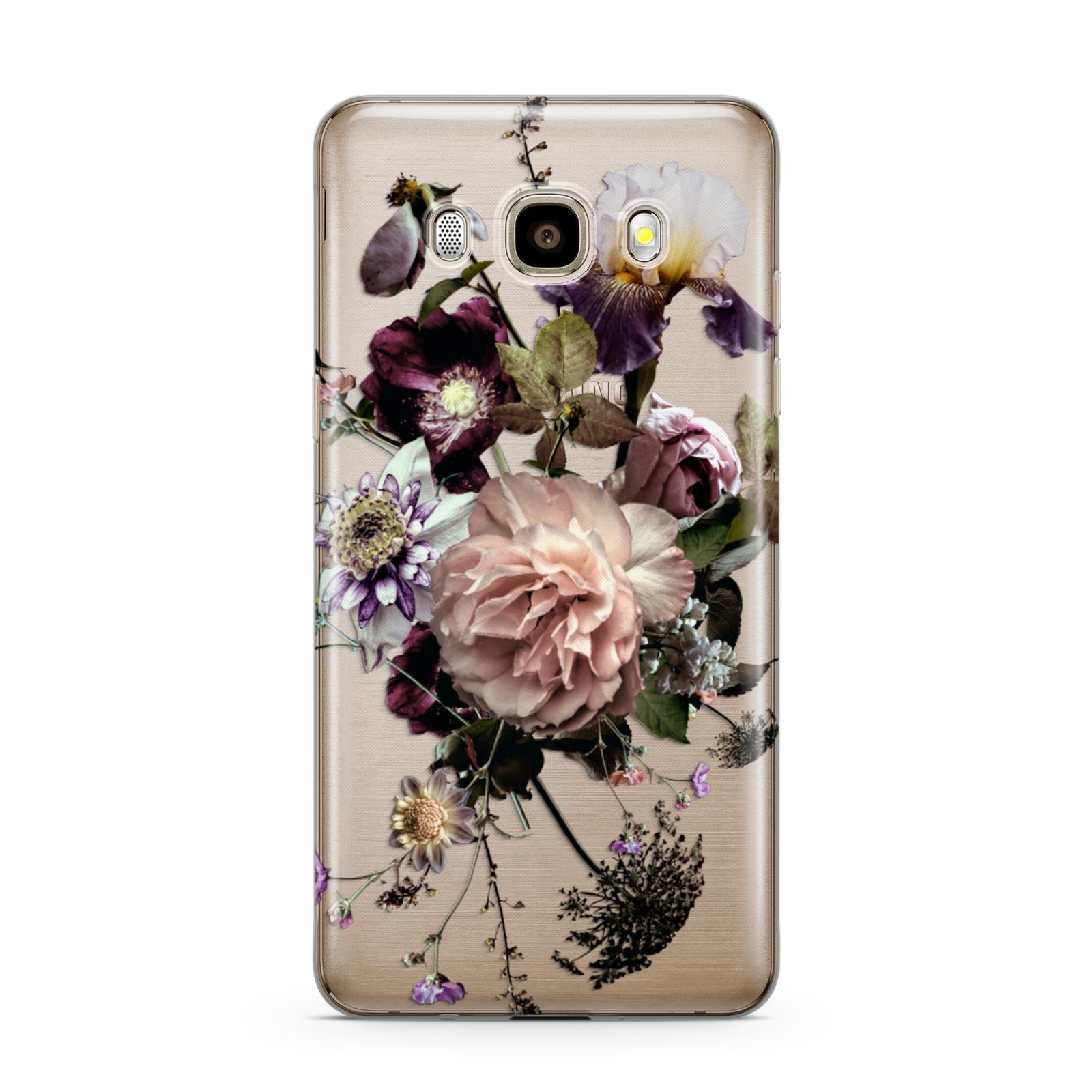 Vintage Flowers Samsung Galaxy J7 2016 Case on gold phone