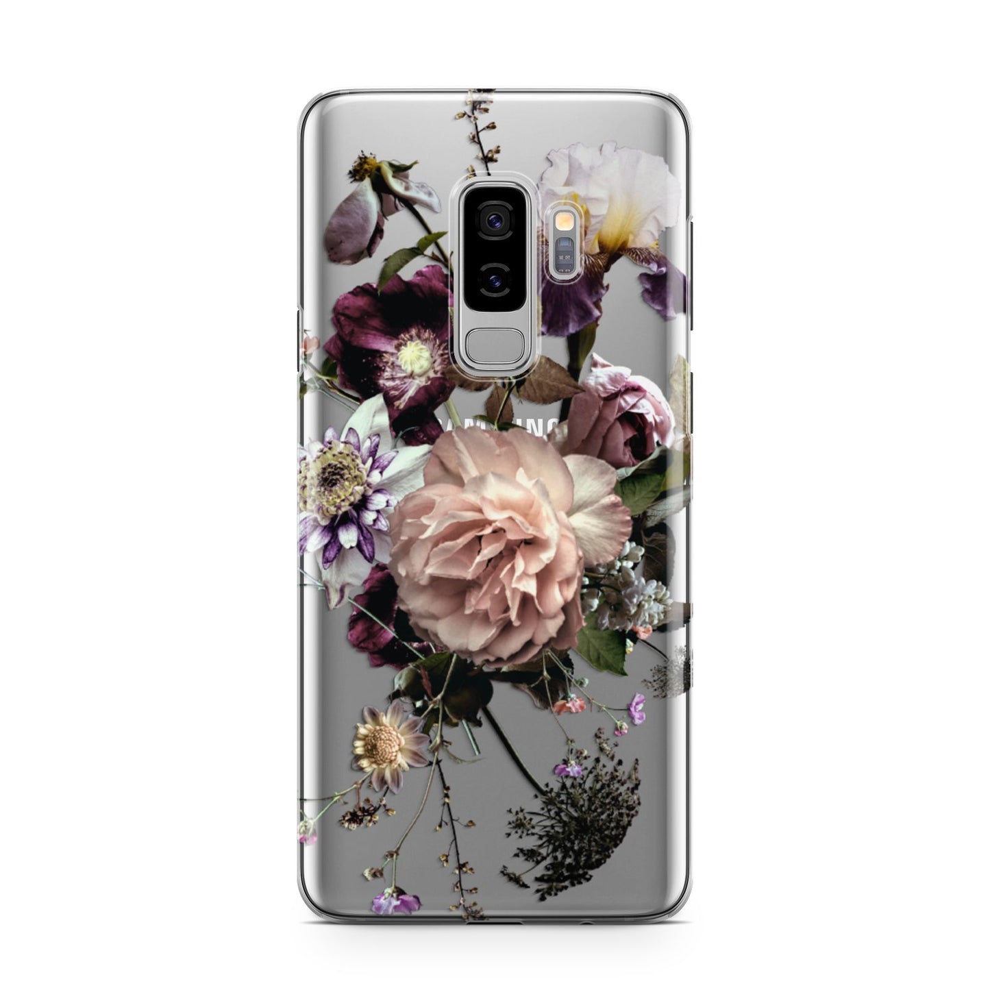 Vintage Flowers Samsung Galaxy S9 Plus Case on Silver phone