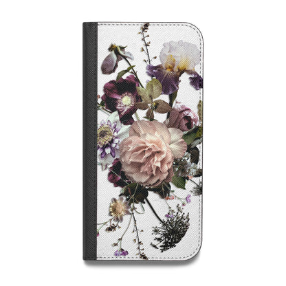 Vintage Flowers Vegan Leather Flip iPhone Case