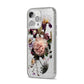 Vintage Flowers iPhone 14 Pro Max Glitter Tough Case Silver Angled Image