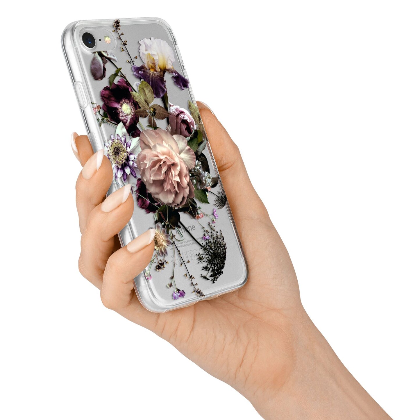 Vintage Flowers iPhone 7 Bumper Case on Silver iPhone Alternative Image