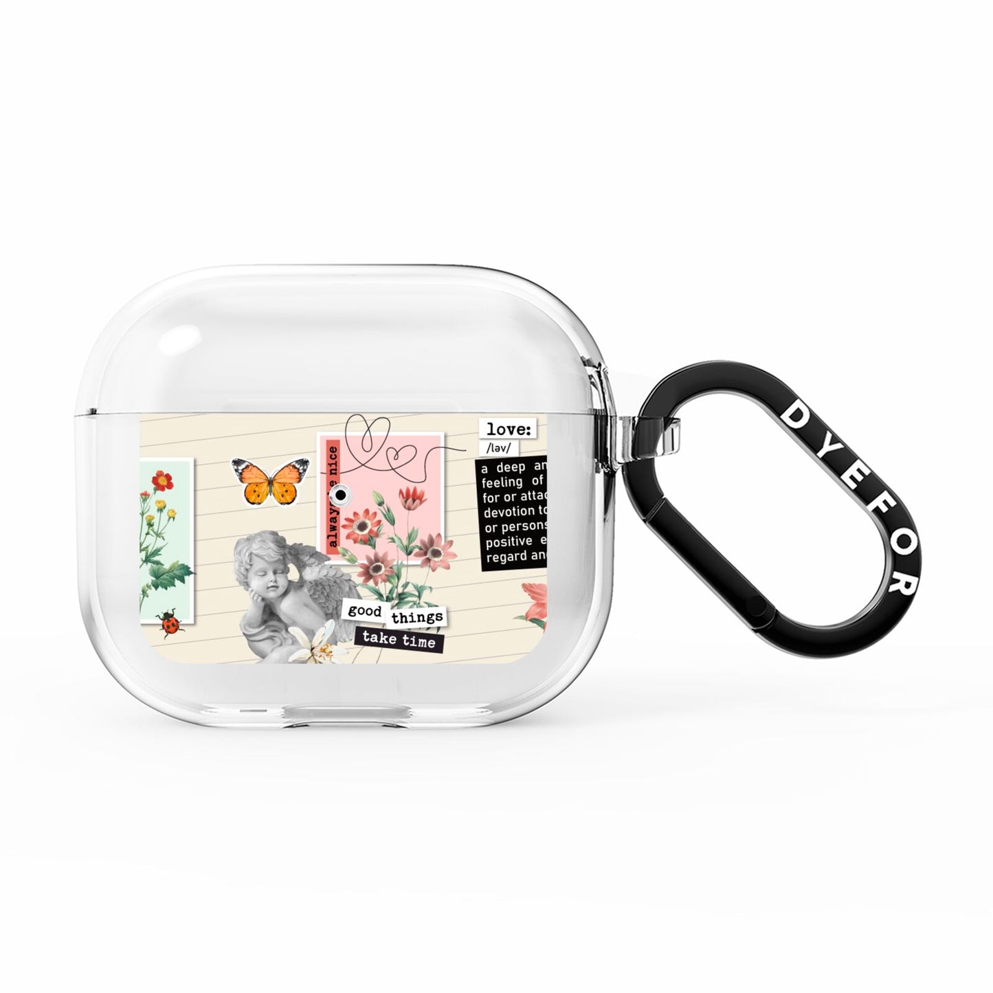 Vintage Love Collage AirPods Clear Case 3rd Gen