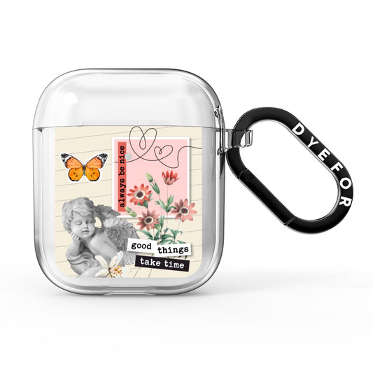 Vintage Love Collage AirPods Clear Case