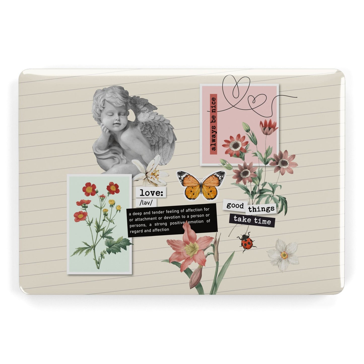 Vintage Love Collage Apple MacBook Case