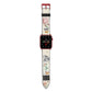Vintage Love Collage Apple Watch Strap with Red Hardware