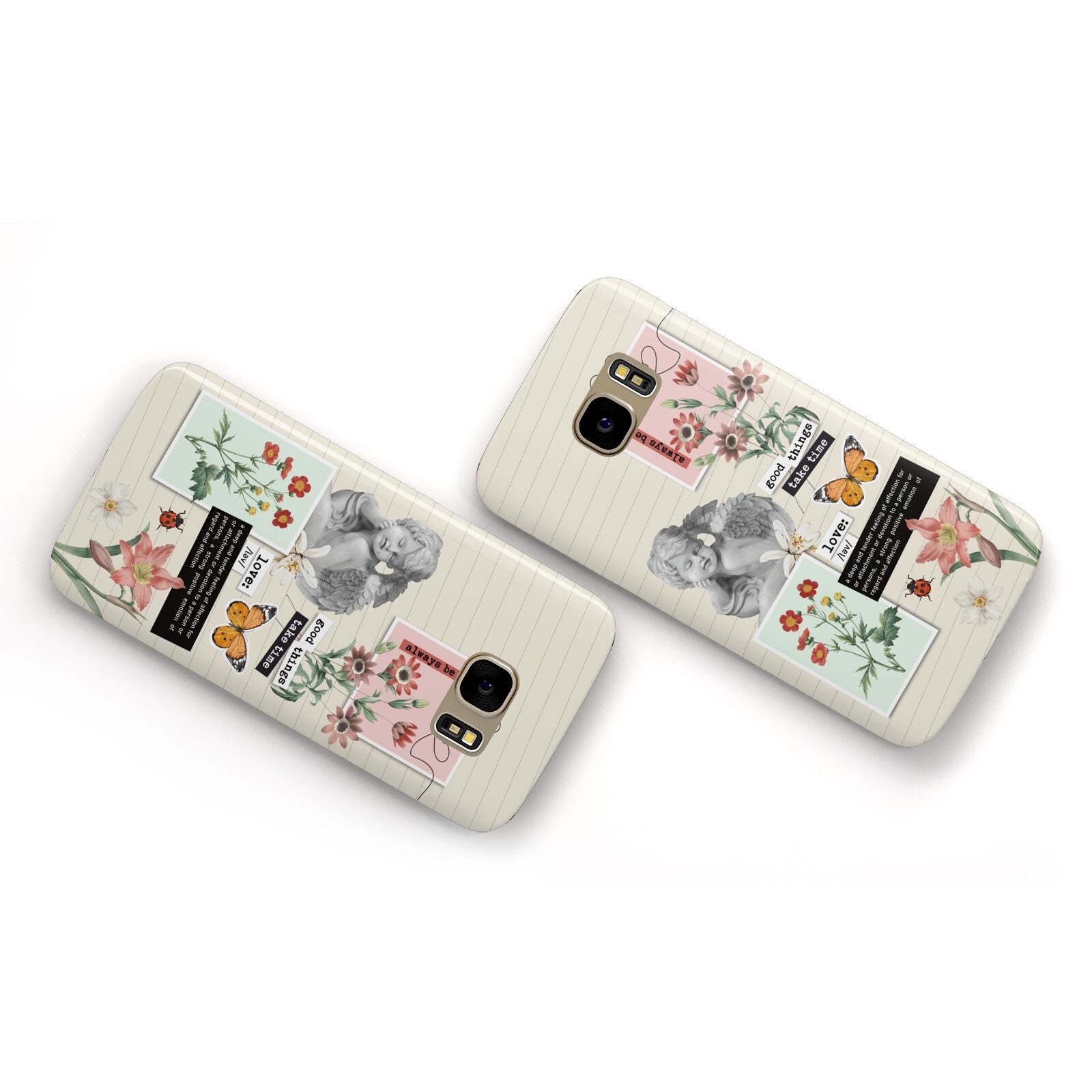 Vintage Love Collage Samsung Galaxy Case Flat Overview