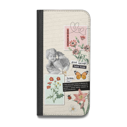 Vintage Love Collage Vegan Leather Flip iPhone Case