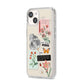 Vintage Love Collage iPhone 14 Clear Tough Case Starlight Angled Image