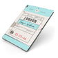 Vintage Luggage Tag Apple iPad Case on Grey iPad Side View