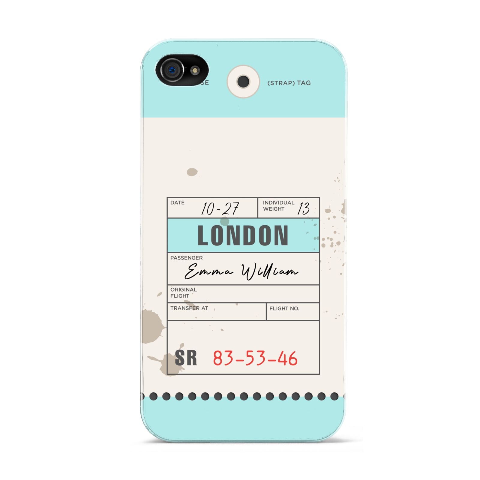 Vintage Luggage Tag Apple iPhone 4s Case
