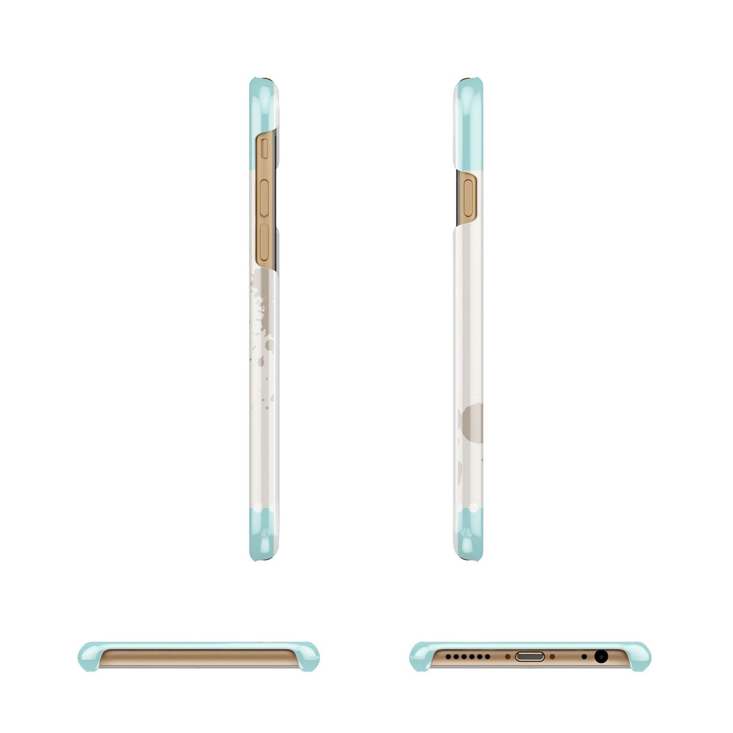 Vintage Luggage Tag Apple iPhone 6 3D Wrap Snap Case Angled Images