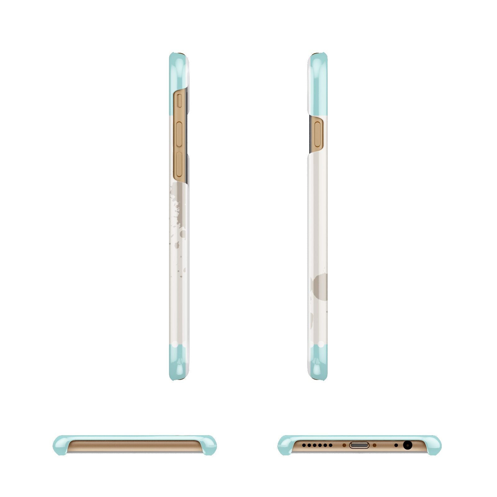 Vintage Luggage Tag Apple iPhone 6 3D Wrap Snap Case Angled Images