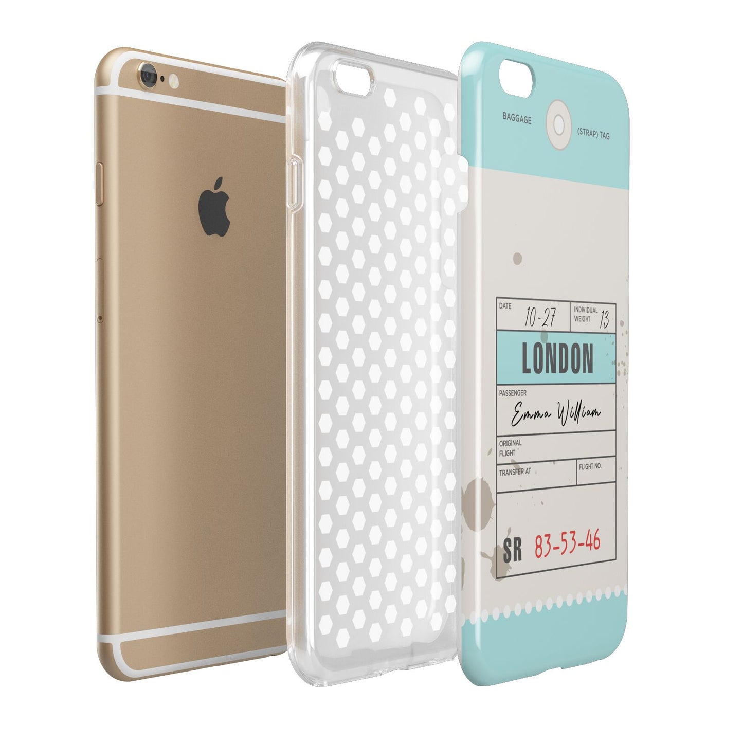 Vintage Luggage Tag Apple iPhone 6 Plus 3D Tough Case