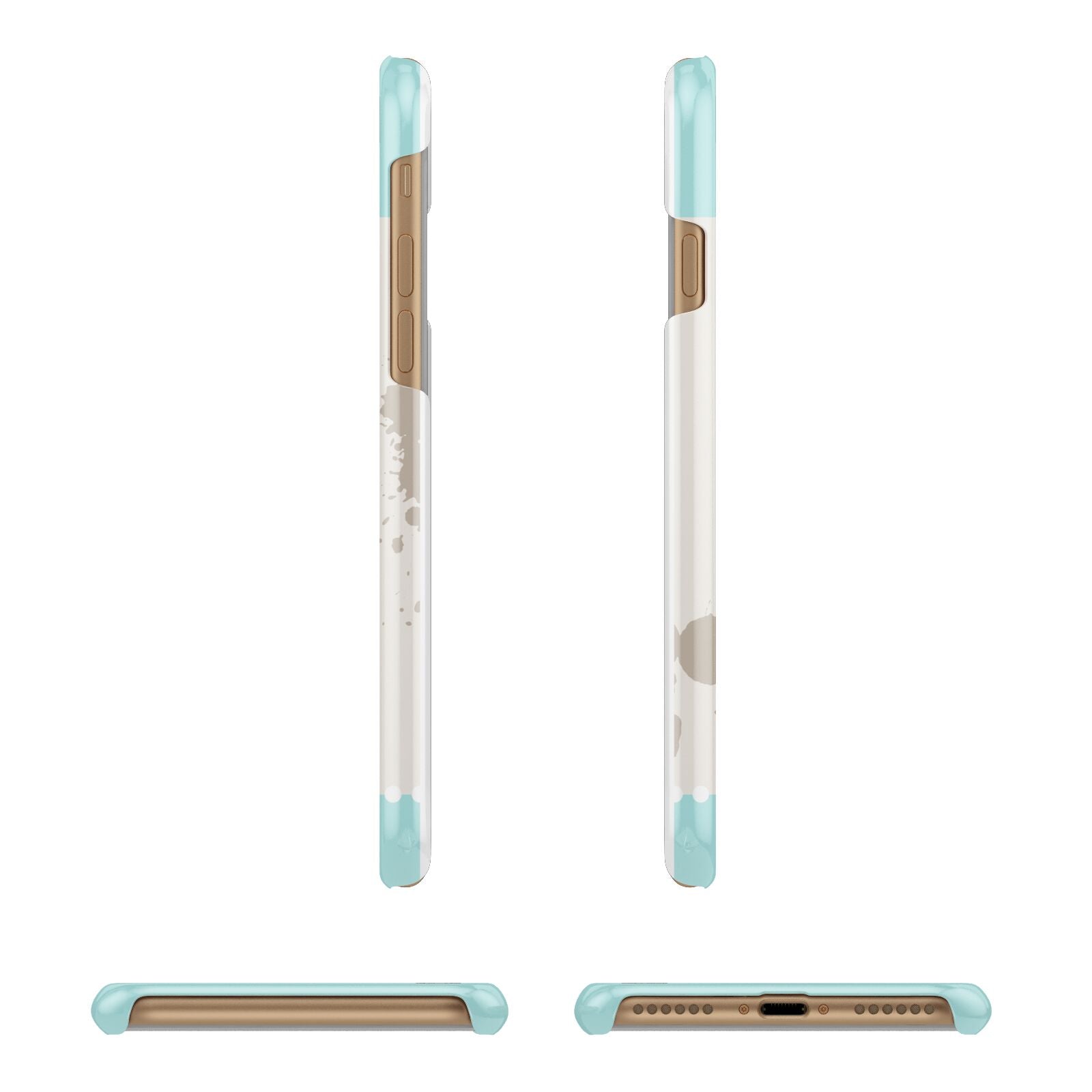 Vintage Luggage Tag Apple iPhone 7 8 3D Wrap Snap Case Angled Images