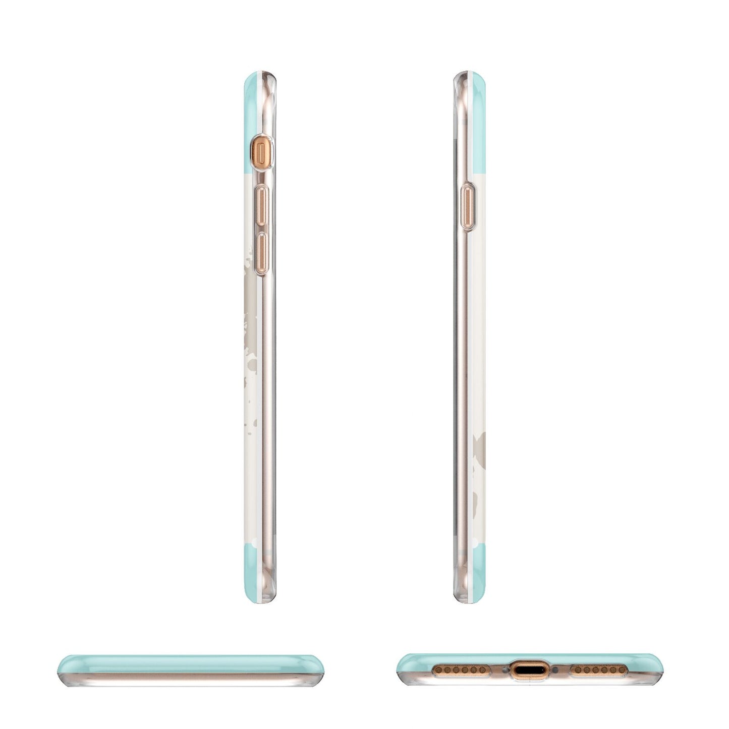 Vintage Luggage Tag Apple iPhone 7 8 3D Wrap Tough Case Alternative Image Angles