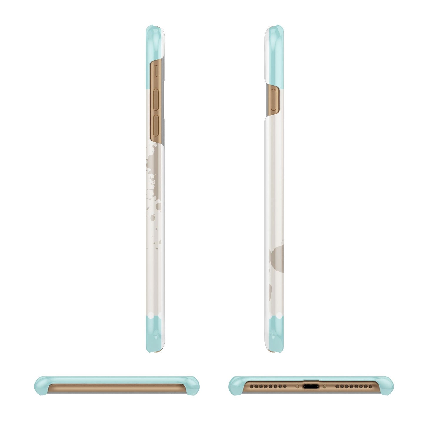 Vintage Luggage Tag Apple iPhone 7 Plus 3D Wrap Snap Case Angled Images