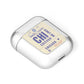 Vintage Luggage Tag Custom AirPods Case Laid Flat