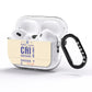 Vintage Luggage Tag Custom AirPods Pro Glitter Case Side Image